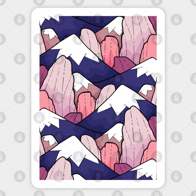 The rocks and peaks Sticker by Swadeillustrations